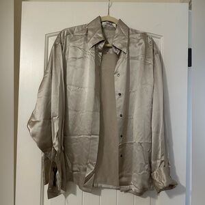 Vintage Ellen Tracy 100% Silk Blouse Size 8